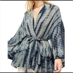 New Free People One Sasha Tye Dye Kimono